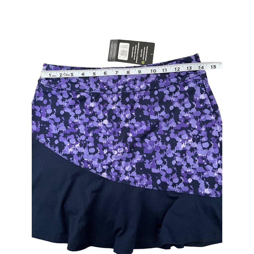 PGA Tour Womens XS Purple & Black Floral Patterned Skort - Picture 8 of 9